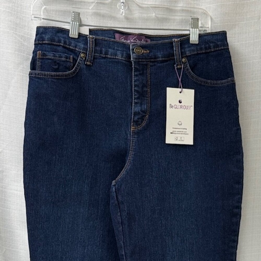 NWT Gloria Vanderbilt Scotsdale Dark Blue Jeans - 8 Average